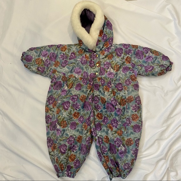 Vintage Floral Infant Pram Suit - Picture 2 of 6